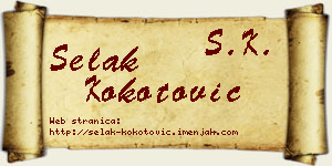 Selak Kokotović vizit kartica